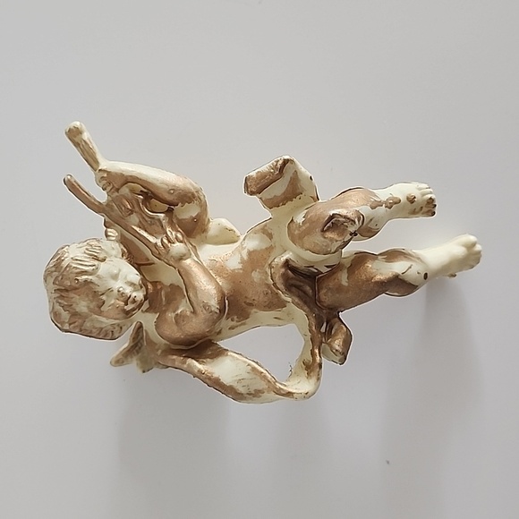 Vintage Musical Cherub Angel Ornament – Violin Player – 5.5" - Picture 2 of 7